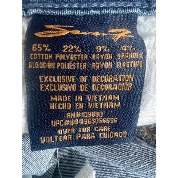 Seven7 Womens Mid-Rise Skinny Fit Denim Capri Jeans Medium Wash Size 4 - Picture 5 of 16